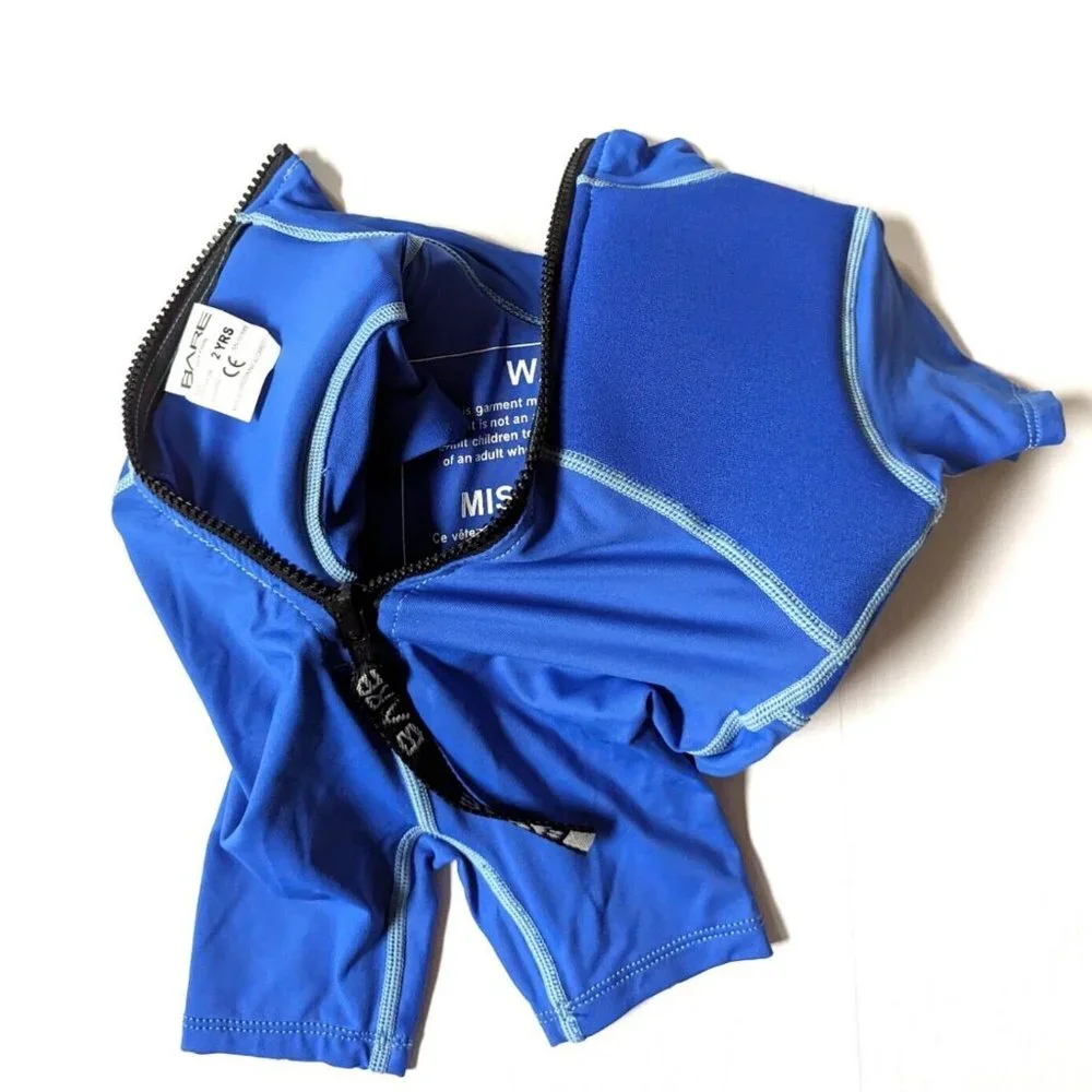 Kids Bare Dolphin Floaty Shorty Wetsuit 1mm Warm 50+ UV Protection 2Y BL… - Picture 4 of 6